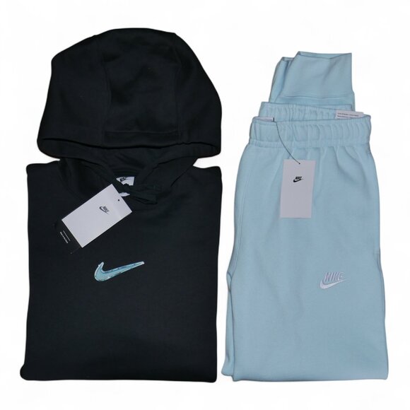 Nike Club Fleece Mens Glow in the Dark Sweatsuit Tracksuit Space Hoodie NWT - Picture 11 of 16